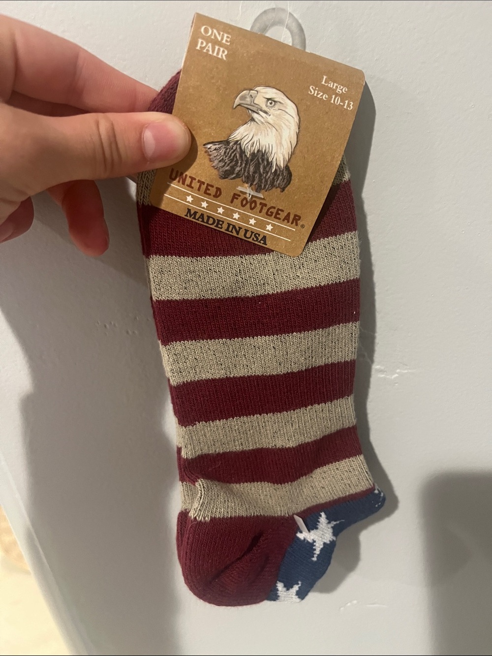 Women's Patriotic American Flag Ankle Socks by Nobel Loom